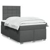 vidaXL Boxspring met matras stof donkergrijs 120x190 cm