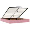 vidaXL Ottoman bed met matras en LED's 160x200cm fluweel roze