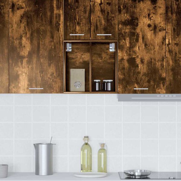 vidaXL Hangkast Gerookt eiken 40 x 29,5 x 40 cm Bewerkt hout