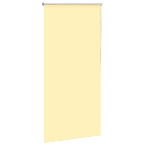 vidaXL Rolgordijn verduisterend 70x130 cm stofbreedte 65,7 cm geel
