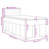 vidaXL Boxspring met matras stof donkerbruin 80x200 cm