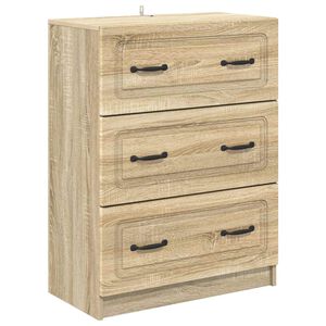 vidaXL Ladenkast Sonoma Eiken 66 x 34,5 x 87 cm Bewerkt hout