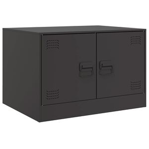 vidaXL Salontafel 67x50x44 cm staal zwart