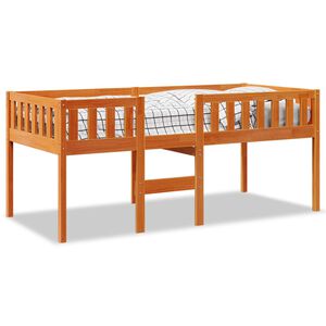 vidaXL Kinderbed zonder matras massief grenenhout wasbruin 90x200 cm