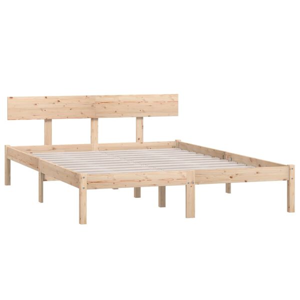 vidaXL Bedframe zonder matras massief hout 120x200 cm