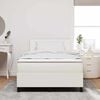 vidaXL Boxspring bed Cr&egrave;me en Wit 193 x 120 x 88 cm Katoenen stof