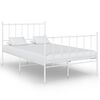 vidaXL Bedframe metaal wit 120x200 cm