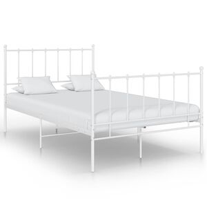 vidaXL Bedframe metaal wit 120x200 cm