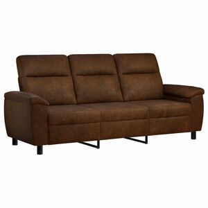 vidaXL Bank Bruin 214 x 90 x 95 cm Nep Suede Leer