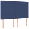 vidaXL Boxspring met matras en LED stof blauw 140x190 cm