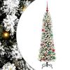 vidaXL Kunstkerstboom met 150 LED Wit 150 cm PVC en Metaal en Plastic