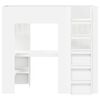 vidaXL Loft Bedframe met Bureau Wit 75 x 190 cm Bewerkt hout