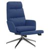 vidaXL Relaxstoel met voetensteun stof blauw