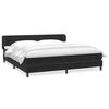vidaXL Boxspring met matrassen fluweel zwart 180x210 cm
