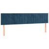 vidaXL Hoofdbord LED 160x5x78/88 cm fluweel donkerblauw