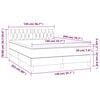 vidaXL Boxspring met matras en LED fluweel donkergrijs 140x200 cm