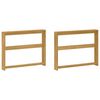 vidaXL Armleuningen module 2 pcs Wit 78,5 x 10 x 61 cm