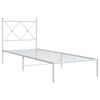 vidaXL Bedframe met hoofdbord metaal wit 80x200 cm