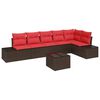 vidaXL Tuin Sofa Set 7 st Bruin poly rattan