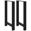 vidaXL Bartafelpoten 2 st 60x(90-91) cm staal zwart