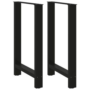 vidaXL Bartafelpoten 2 st 60x(90-91) cm staal zwart