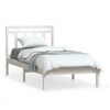 vidaXL Bedframe massief grenenhout wit 100x200 cm