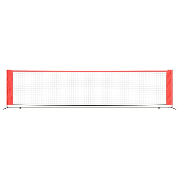 vidaXL Tennisnet 400x100x87 cm polyester zwart en rood