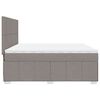 vidaXL Boxspring met matras stof taupe 200x200 cm