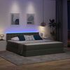 vidaXL Opbergbed met LED met matras Donkergrijs 180 x 200 cm Stof