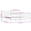 vidaXL Bedframe zonder matras metaal gerookt eikenkleurig 193x203 cm