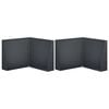 vidaXL Keerwand 2 st 50 x 50 x 30 cm Staal Antraciet