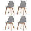 vidaXL Eetkamerstoelen 4 st kunststof grijs