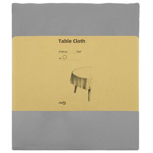 vidaXL Tafelkleed 5 st Rond Lichtgrijs &Oslash; 160 cm Polyester