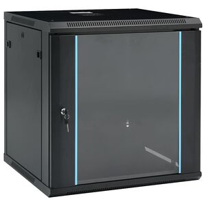 vidaXL Netwerkkast voor aan de muur 12U 19" IP20 600x600x640 mm