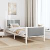 vidaXL Bedframe met hoofdeinde Lichtgrijs 80 x 200 cm Stof