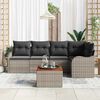 vidaXL Tuin Sofa Set 6 pcs Grijs