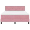 vidaXL Boxspringbed met matras Roze 160 x 200 cm Fluweel