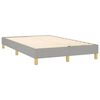 vidaXL Boxspring met matras en LED stof lichtgrijs 120x190 cm