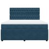 vidaXL Boxspring met matras fluweel blauw 180x200 cm
