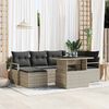 vidaXL Tuin Sofa Set met kussen 7 pcs Lichtgrijs