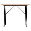 vidaXL Eettafel X-frame 100x50x75,5 cm massief grenenhout en staal