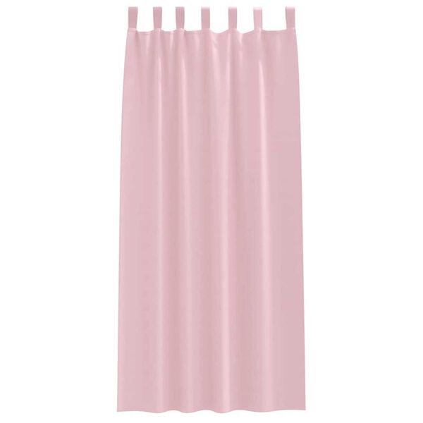 vidaXL Zwart-out Gordijnen met Ringen 2 pcs Babyroze 245 x 140 cm