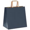 vidaXL Papieren zakken 50 st met hengsels 26x17x25 cm blauw