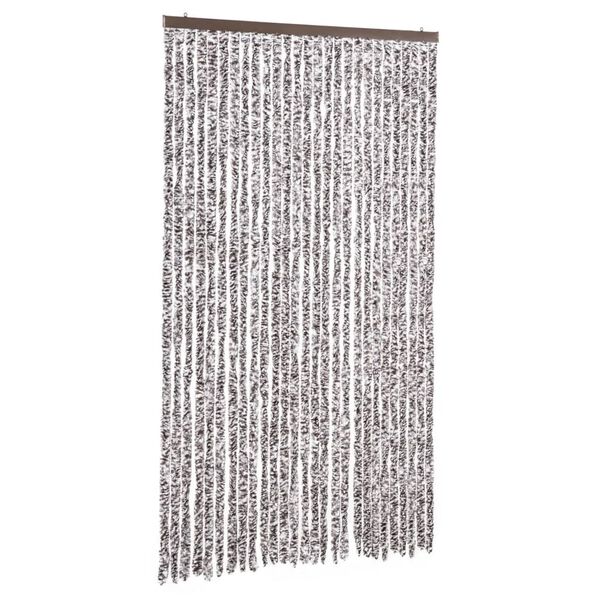 vidaXL Vliegengordijn 118x220 cm chenille bruin en beige