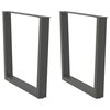 vidaXL Eettafelpoten 2 st V-vormig 80x(72-73,3) cm staal antraciet