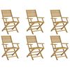 vidaXL Klapstoelen 6 stuks 54,5x61,5x86,5 cm Massief acaciahout