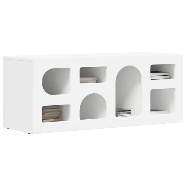 vidaXL TV-kast Wit 100 x 35 x 40 cm Bewerkt hout