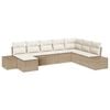 vidaXL Tuin Sofa Set 8 st Beige en Cr&egrave;me poly rattan