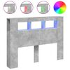 vidaXL Hoofdeinde met LED 140x18,5x103,5 cm bewerkt hout betongrijs