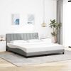 vidaXL Bedframe zonder matras "Hanko" stof lichtgrijs 180x200 cm